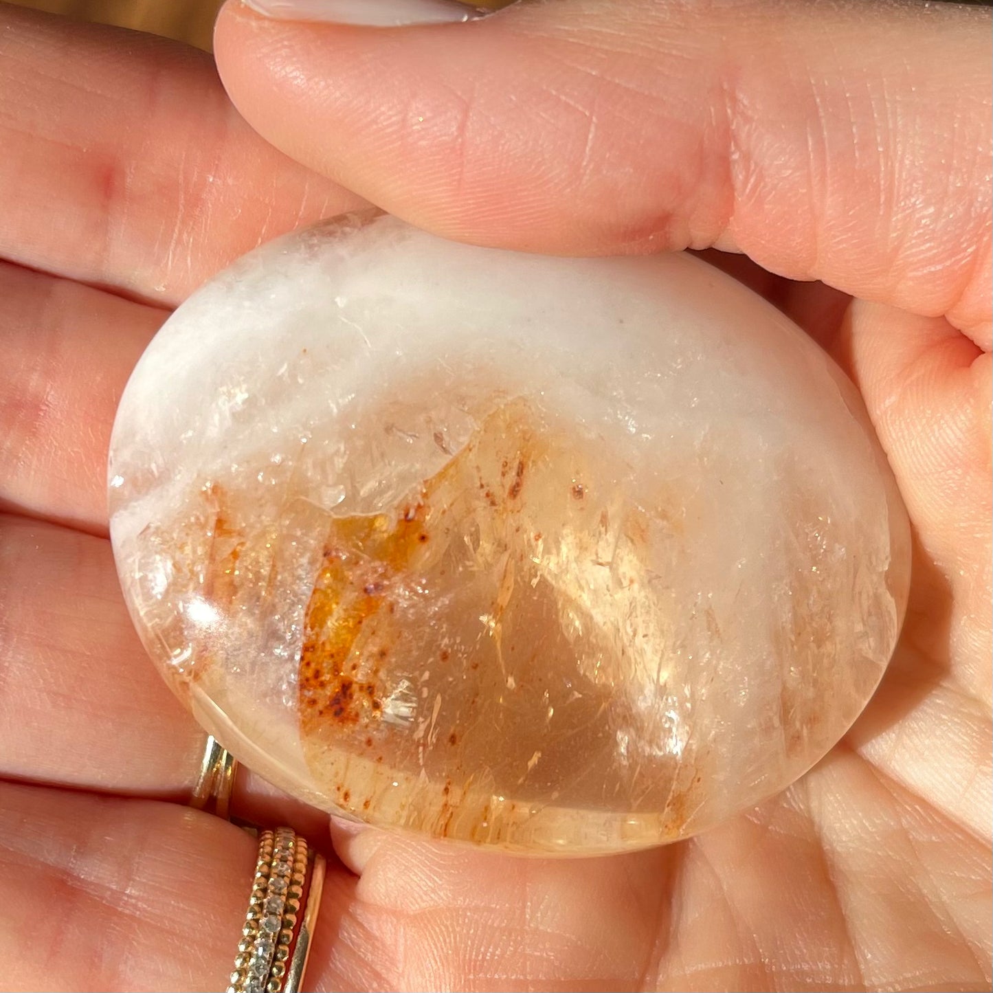 Pierre de paume Quartz feu