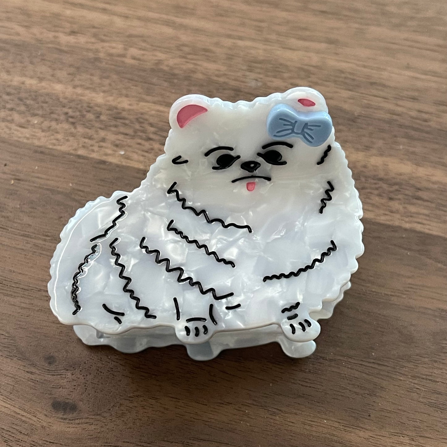 Pomeranian (pompom) hair clip