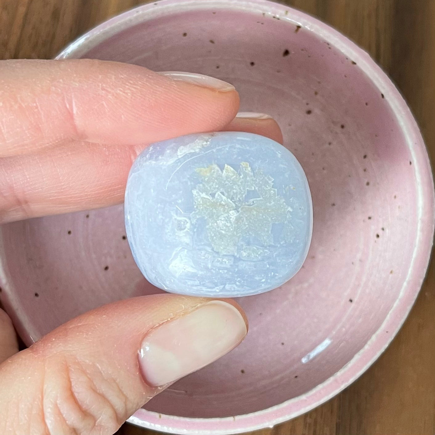 Agate blue lace (calcédoine)