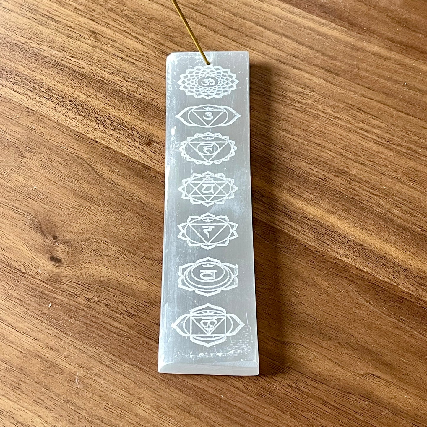 Porte-encens sélénite chakra