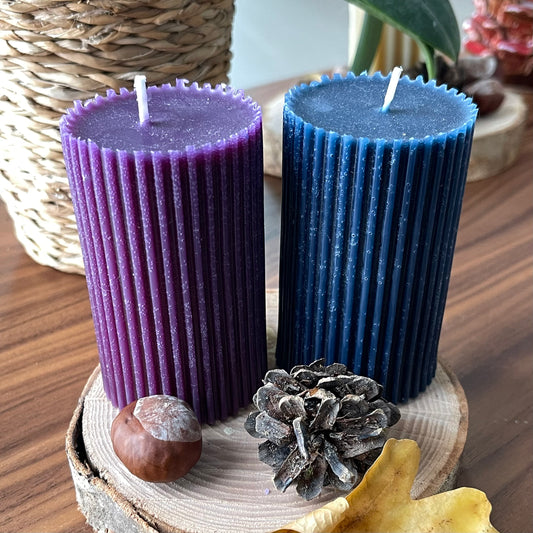 Bougie pillier rainures